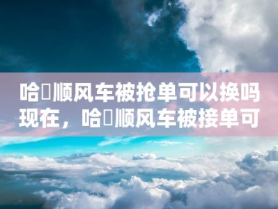 哈啰顺风车被抢单可以换吗现在，哈啰顺风车被接单可以取消吗